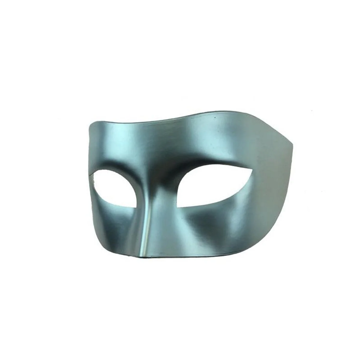 Silver Venetian Plastic Mask for Adults - Image 2