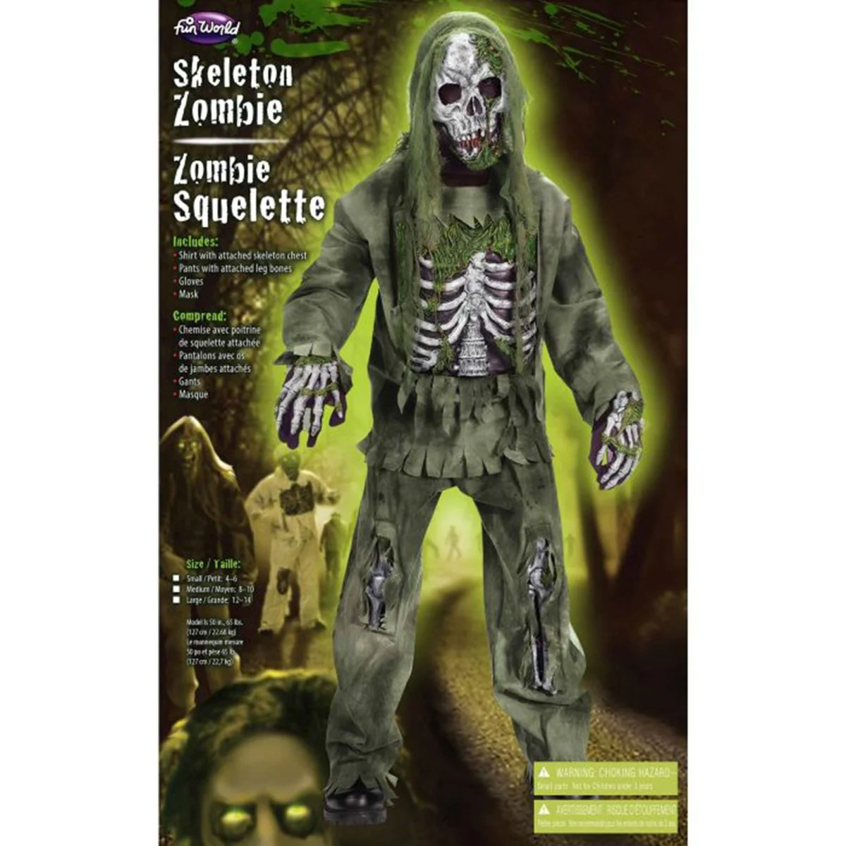 Skeleton Zombie Costume for Kids - Image 2