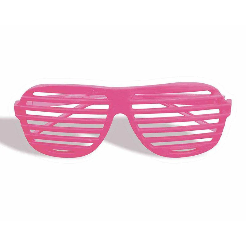 Neon pink slotted glasses