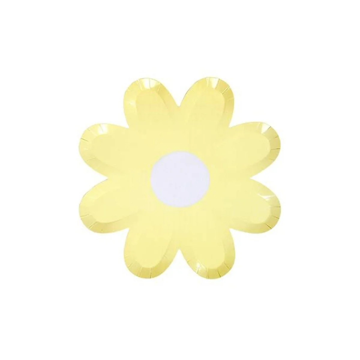 Small Daisy Flower-Shaped Lunch Paper Plates, Assorted Colours, 5 Inches, 8 Count - Image 4