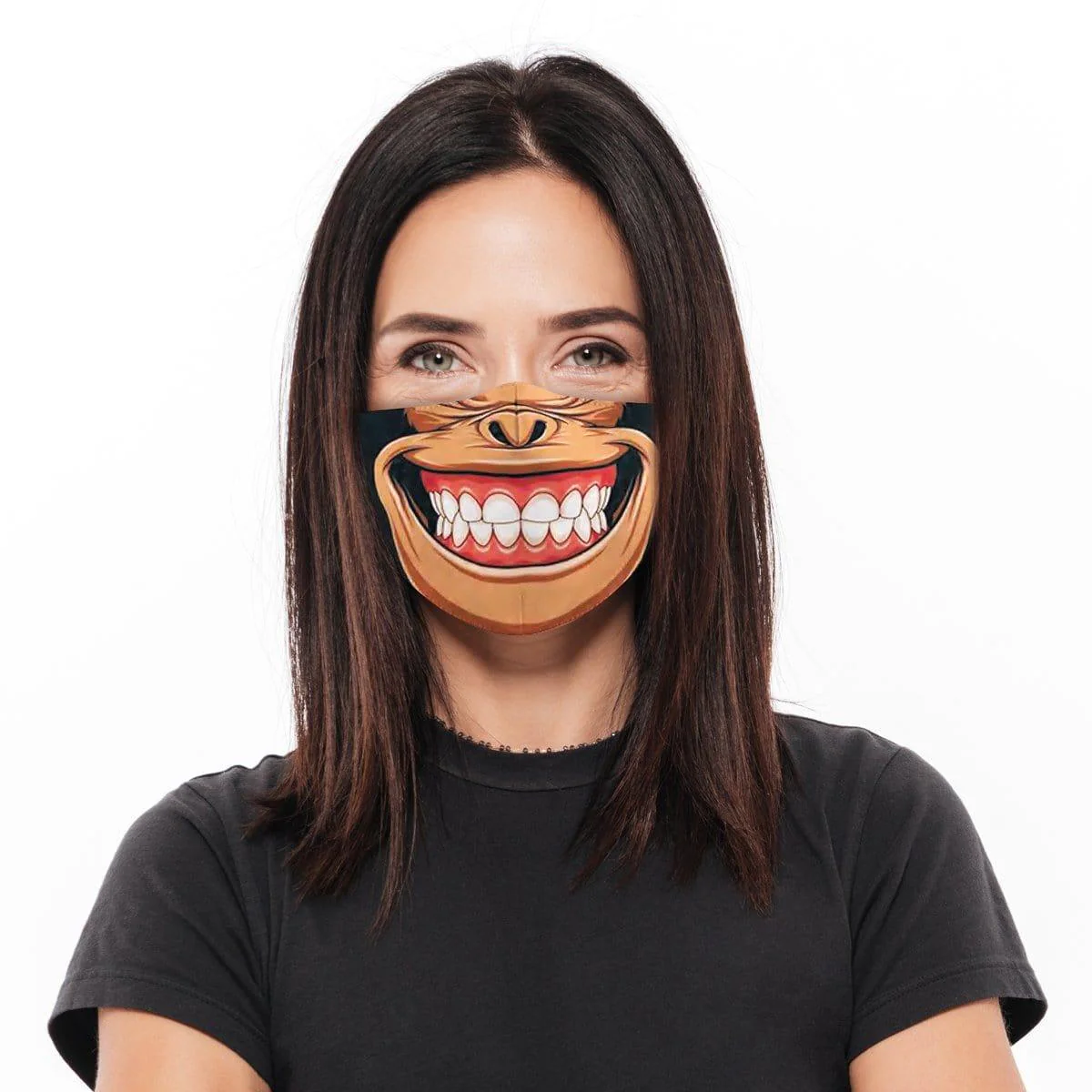 Smiling Monkey Washable Cotton Face Mask for Adults - Image 2