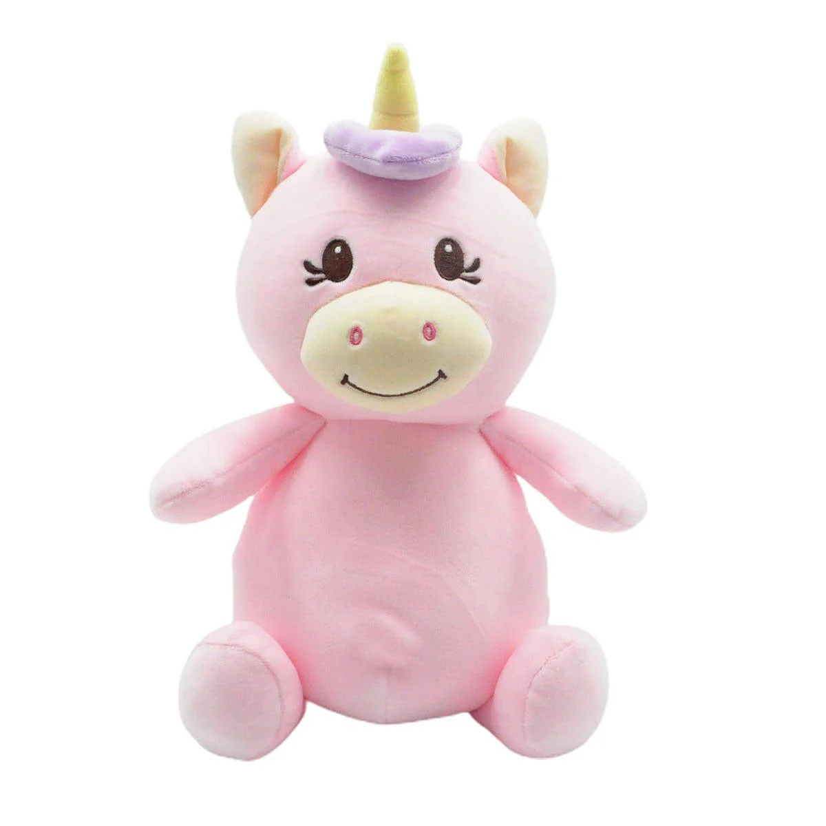 Smoochy Sitting Unicorn Plush, 12 in, Pink