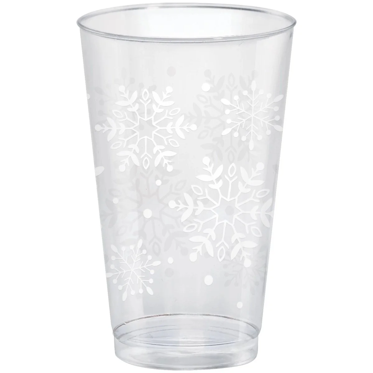 Snowy Iridescent Plastic Cups, 16 oz, 26 Count