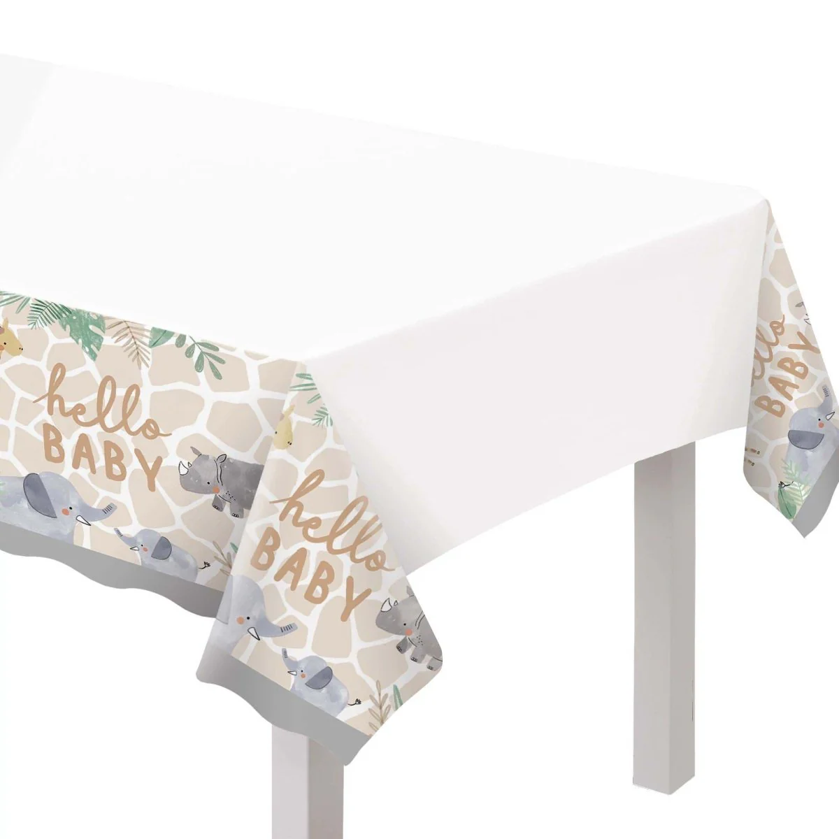 Soft Jungle Rectangular Plastic Table Cover, 54 x 102 Inches, 1 Count