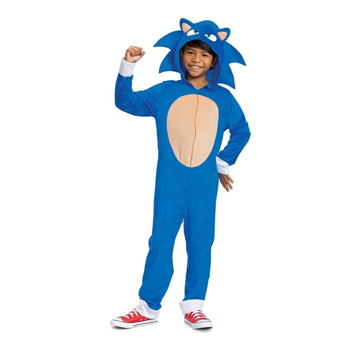 Sonic Classic Costume for Kids, Sonic the Hedgehog 2, Blue Jumpsuit