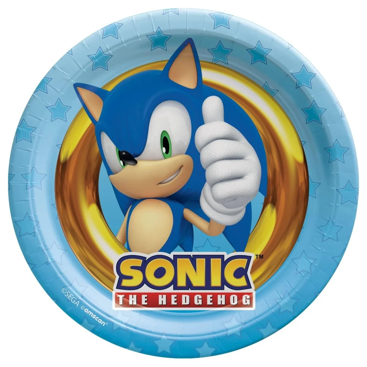 Sonic the Hedgehog Dessert Paper Plates, 7 in, 8 Count