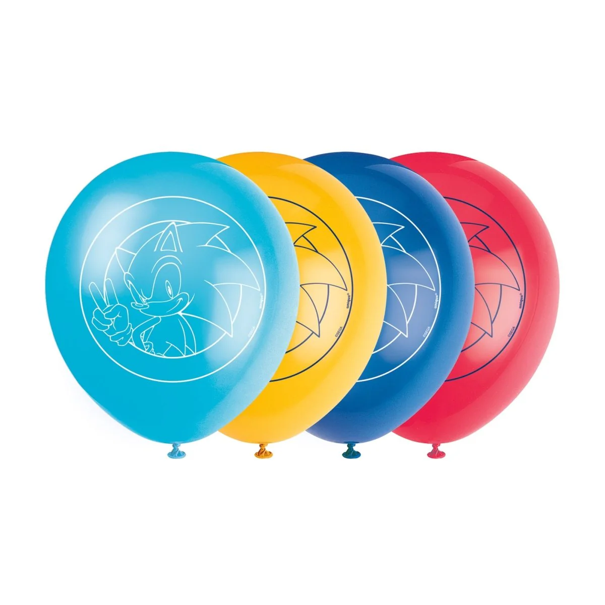 Sonic the Hedgehog Printed Latex Balloons, 12 Inches, 8 Count