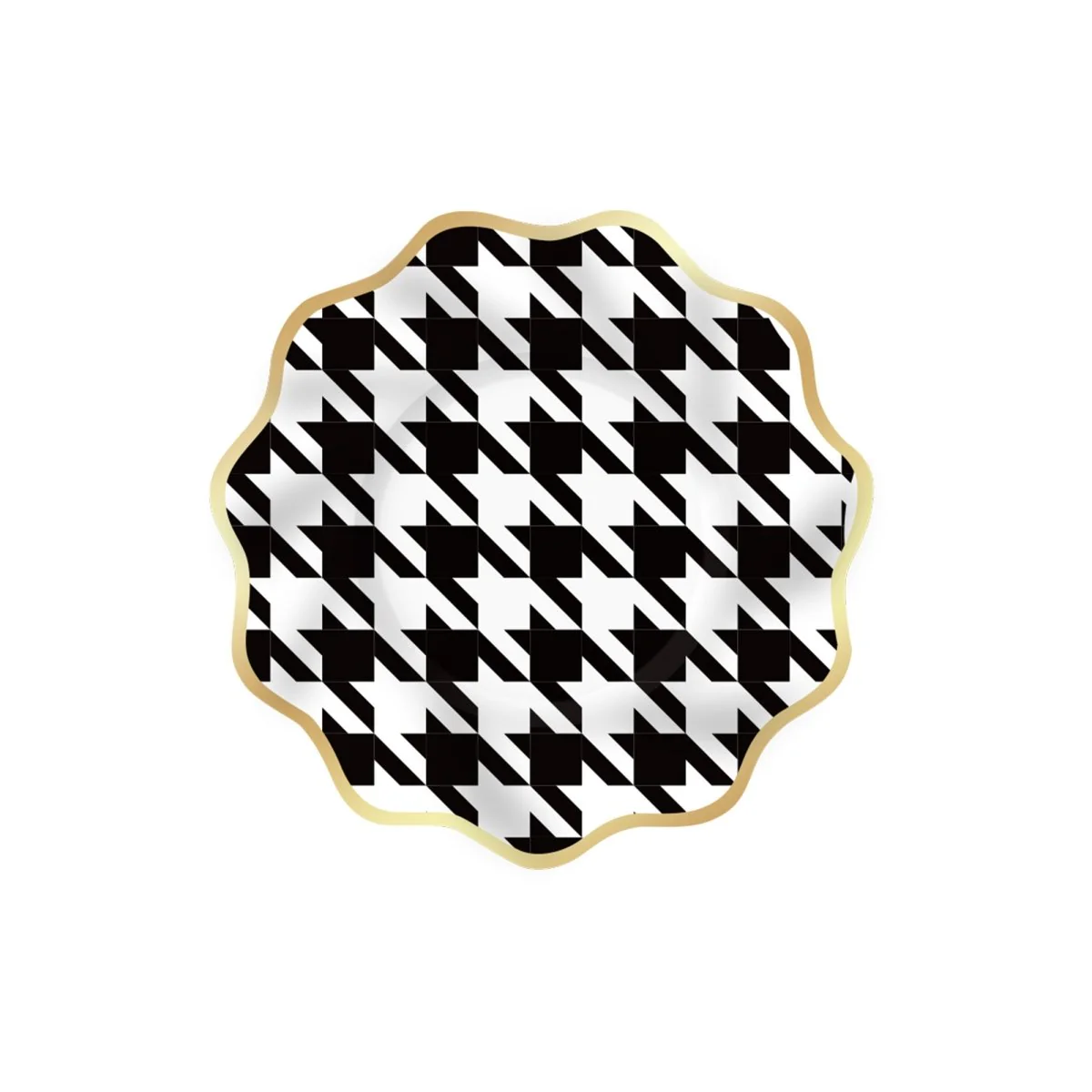 Sophisticated Chic Patterns Small Dessert Paper Plates, 8 Inches, 8 Count