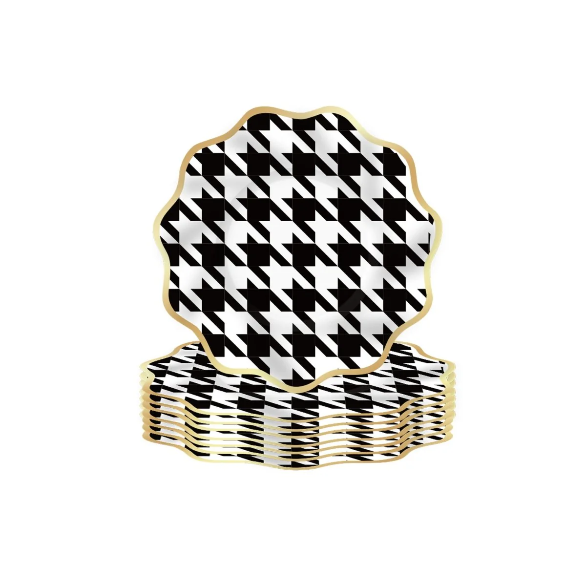Sophisticated Chic Patterns Small Dessert Paper Plates, 8 Inches, 8 Count - Image 2