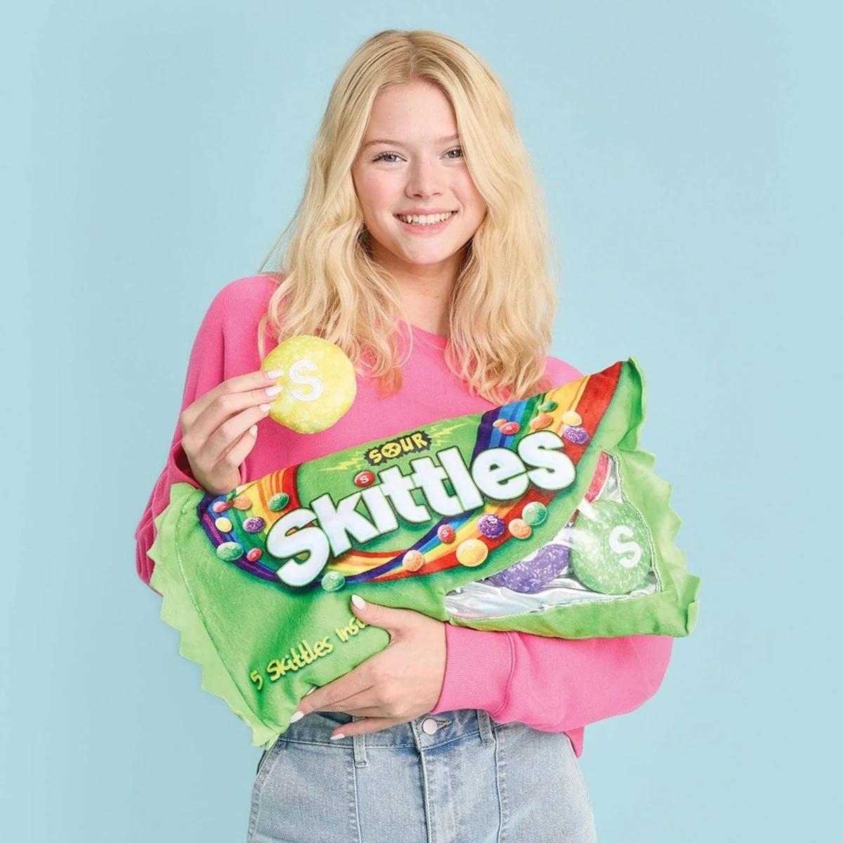Sour Skittles Packaging Plush, 17 Inches, 1 Count - Image 4