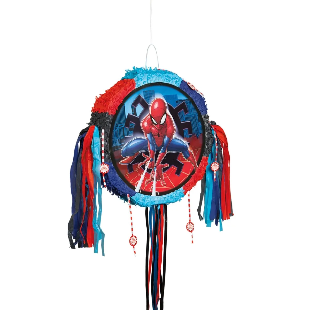 Spider-Man Drum Pull Piñata, Marvel, 1 Count