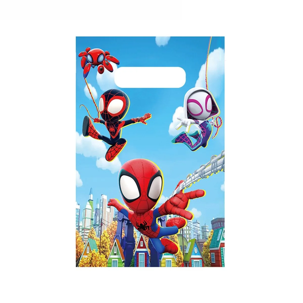Spidey Heroes Birthday Plastic Favour Bags, 10 Count
