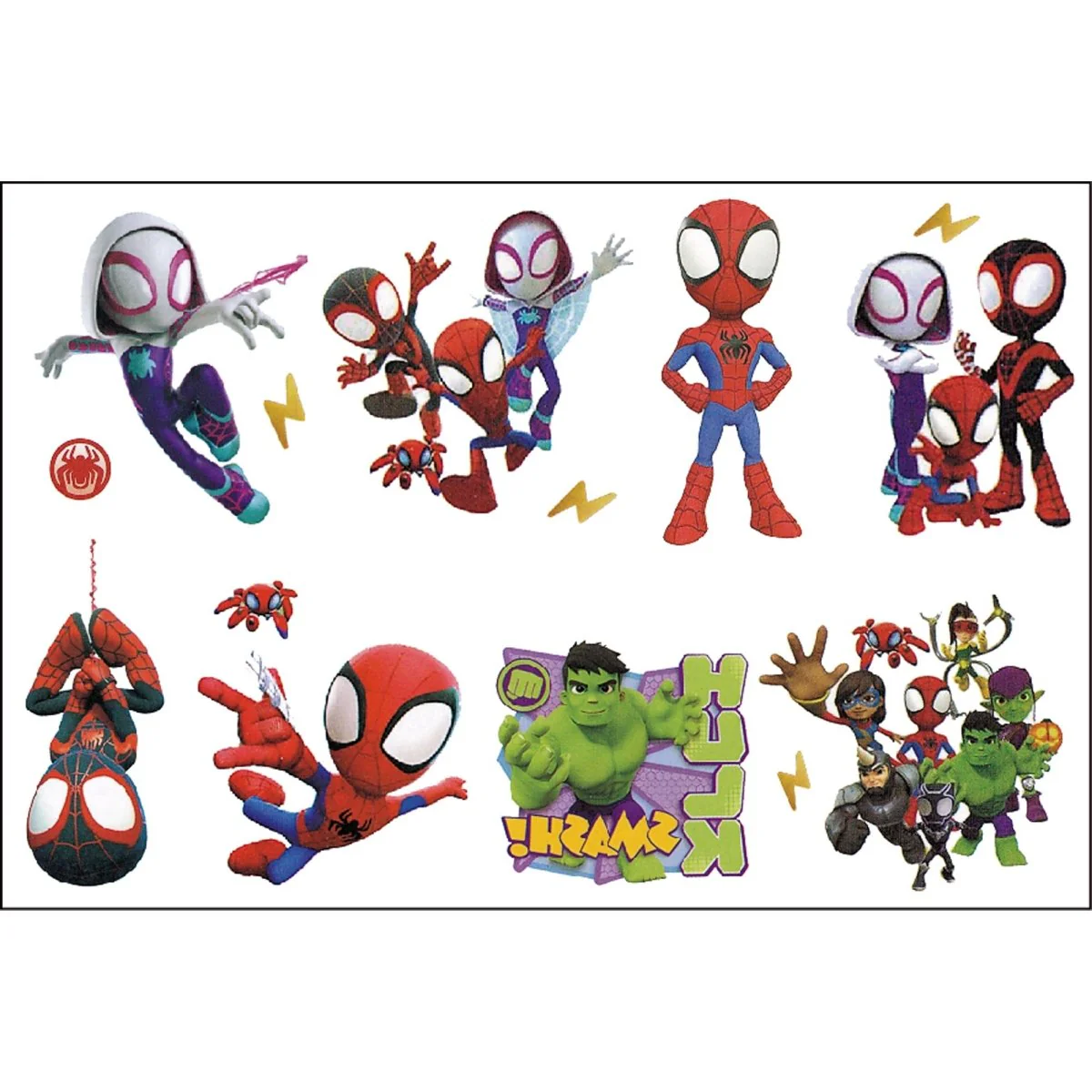 Spidey Heroes Birthday Temporary Tattoo, 8 Count