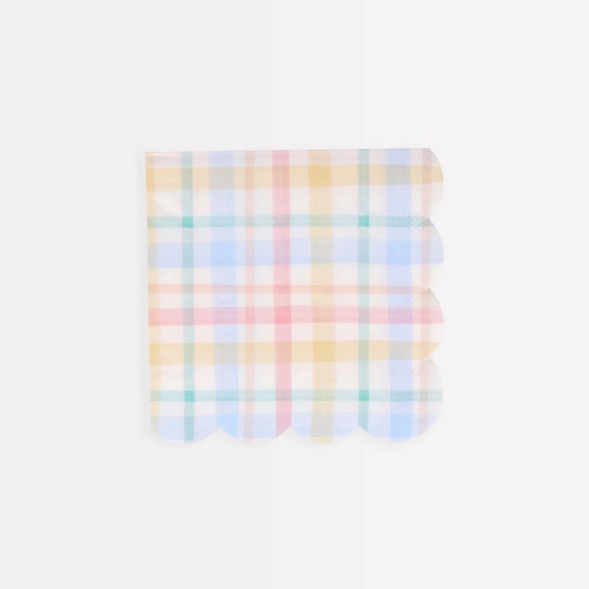 Spring Plaid Small Beverage Napkins, 16 Count