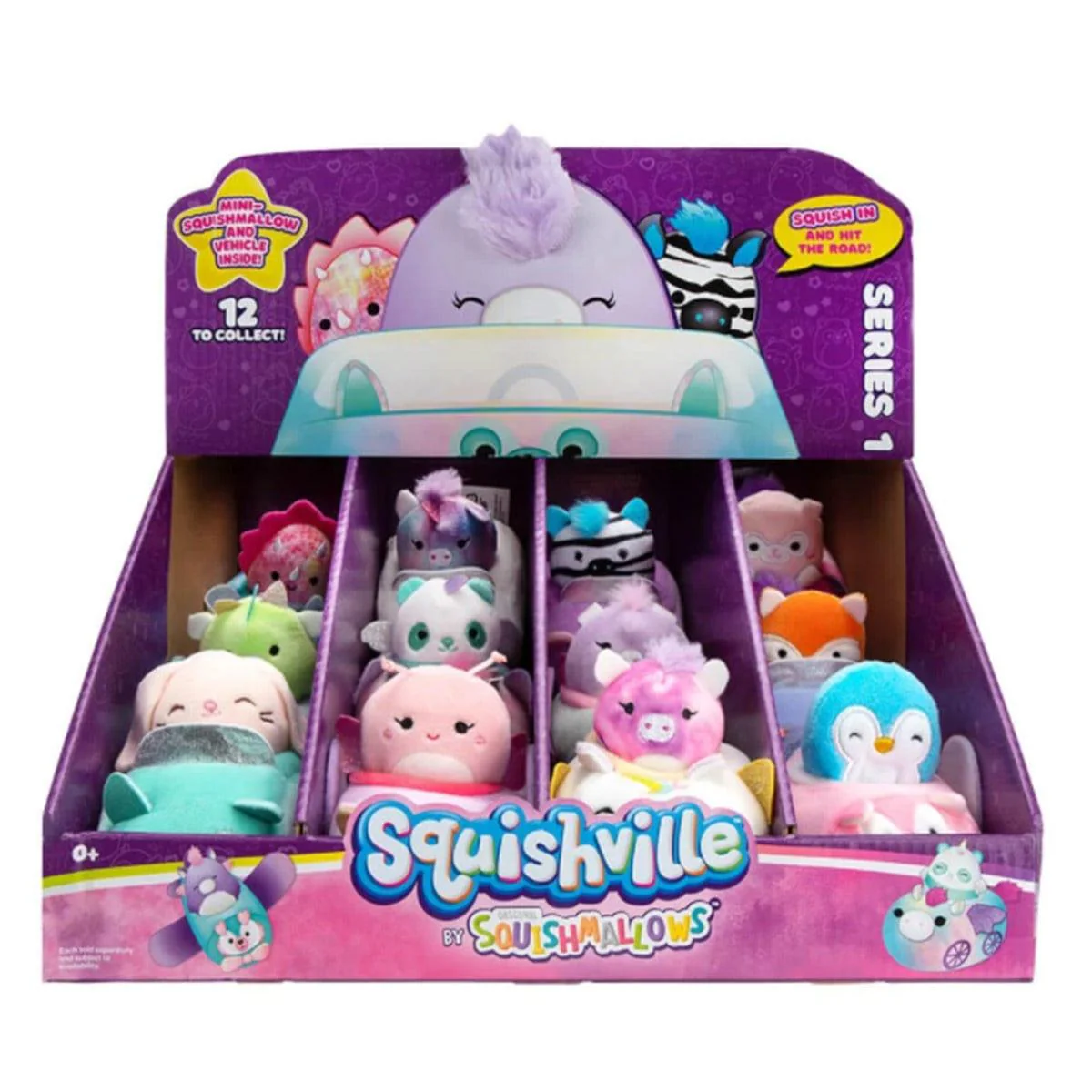 Squishville Mini Squishmallow with Vehicle, Assortment, 1 Count