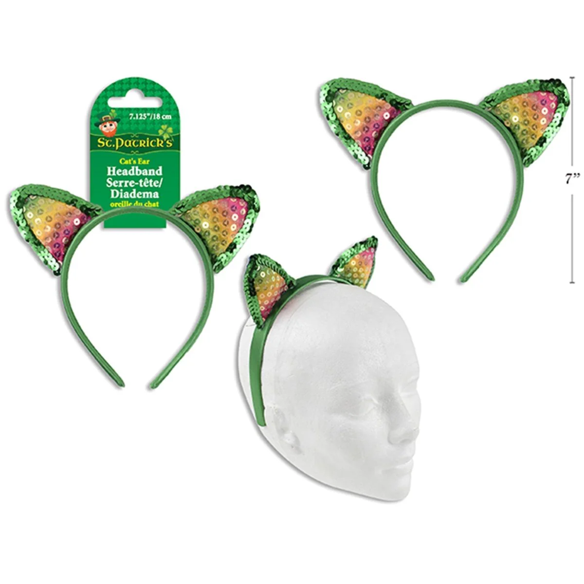 St-Patrick's Cat's Ear Headband, 1 Count
