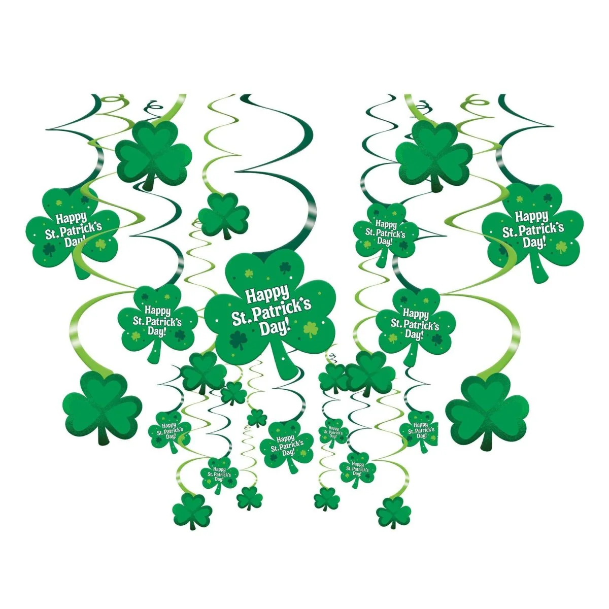 St-Patrick's Day Swirl Decoration Kit with Cutouts, 30 Count