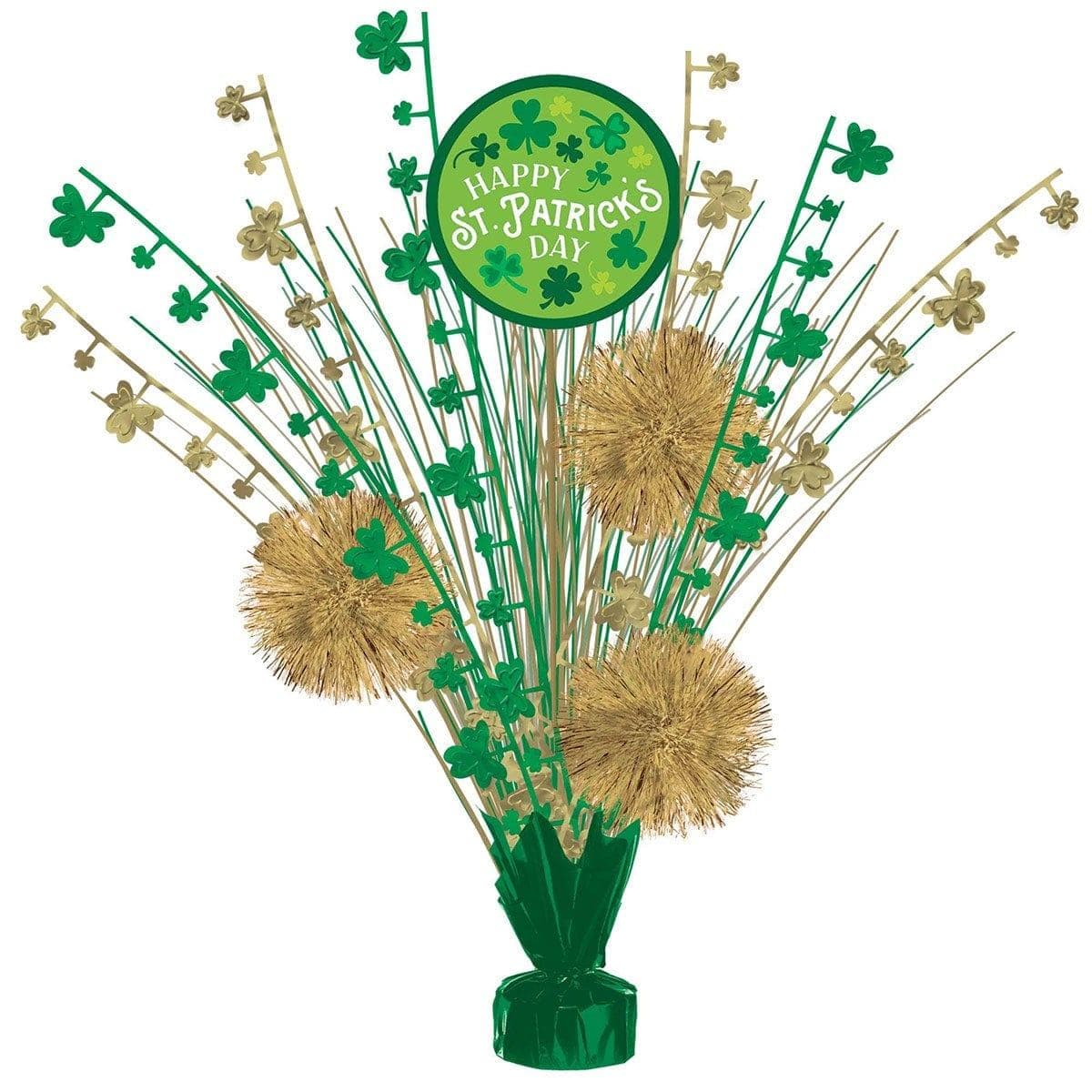 St-Patrick's Day Tinsel Burst Centerpiece