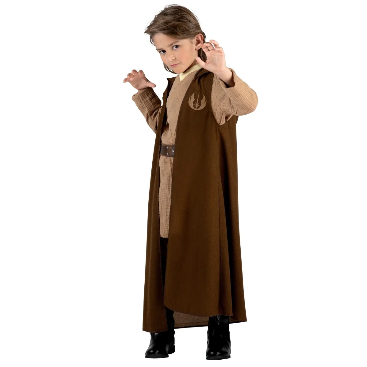 Star Wars Obi-Wan Qualux Costume for Kids, Brown Hooded Robe