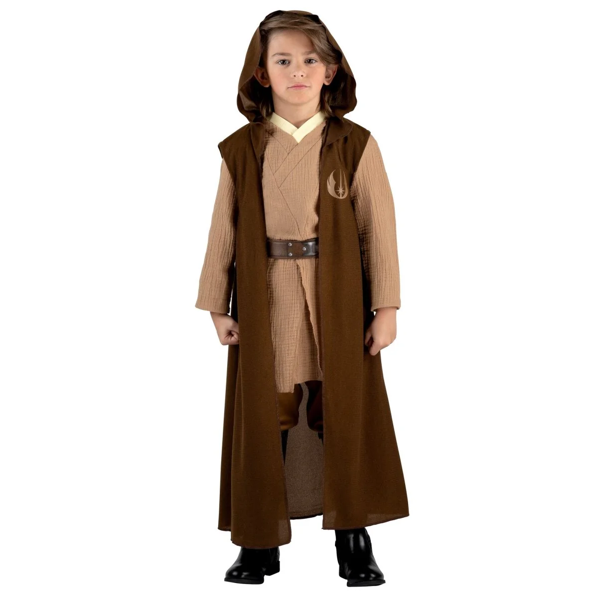 Star Wars Obi-Wan Qualux Costume for Kids, Brown Hooded Robe - Image 2