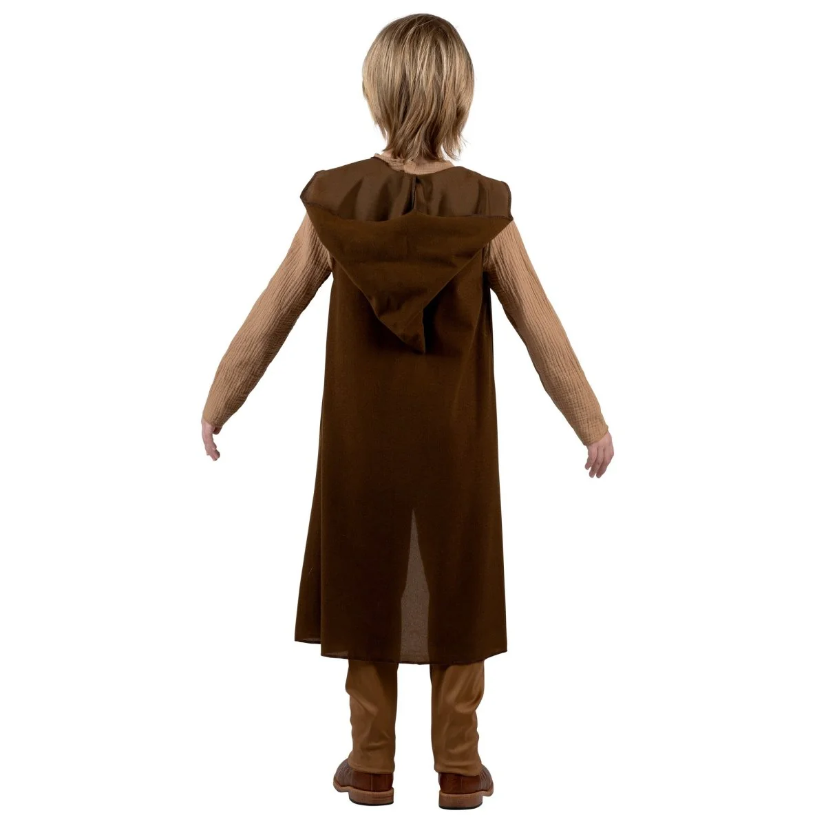 Star Wars Obi-Wan Qualux Costume for Kids, Brown Hooded Robe - Image 6