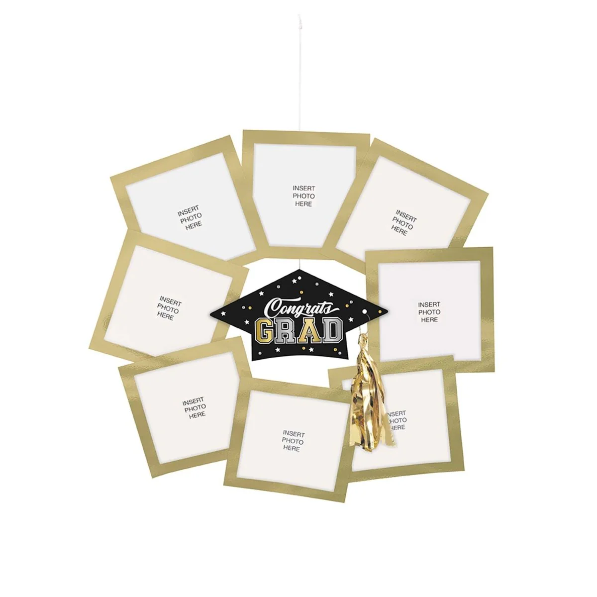 Starry Graduation Picture Wreath, 15 X 15 Inches, 1 Count