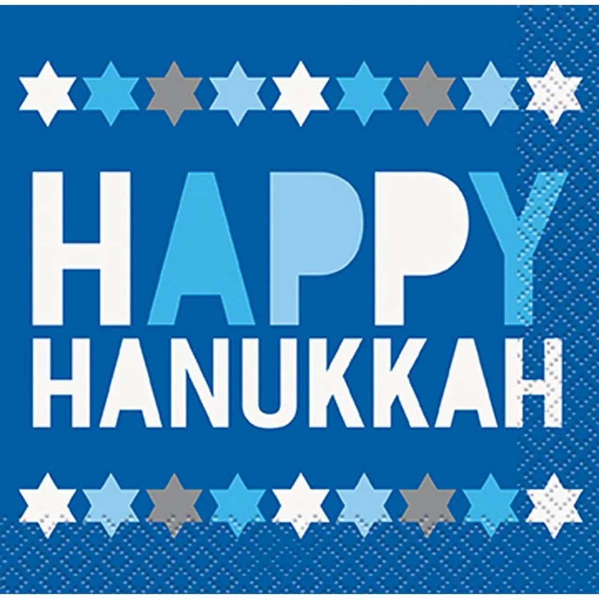 Starry Hanukkah beverage napkins, 16 per package