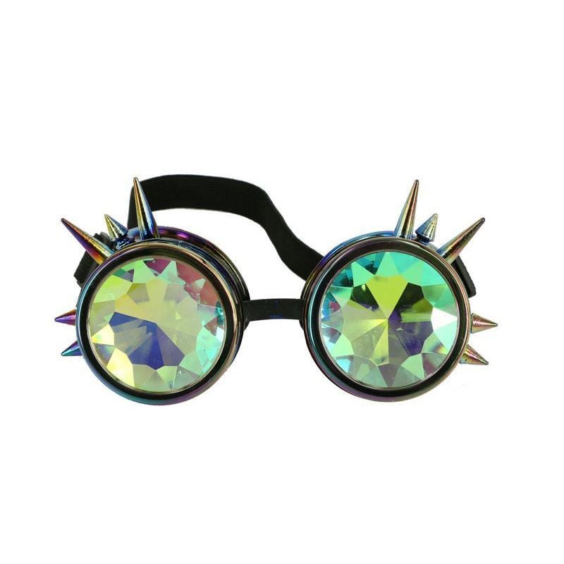 Rainbow steampunk goggles