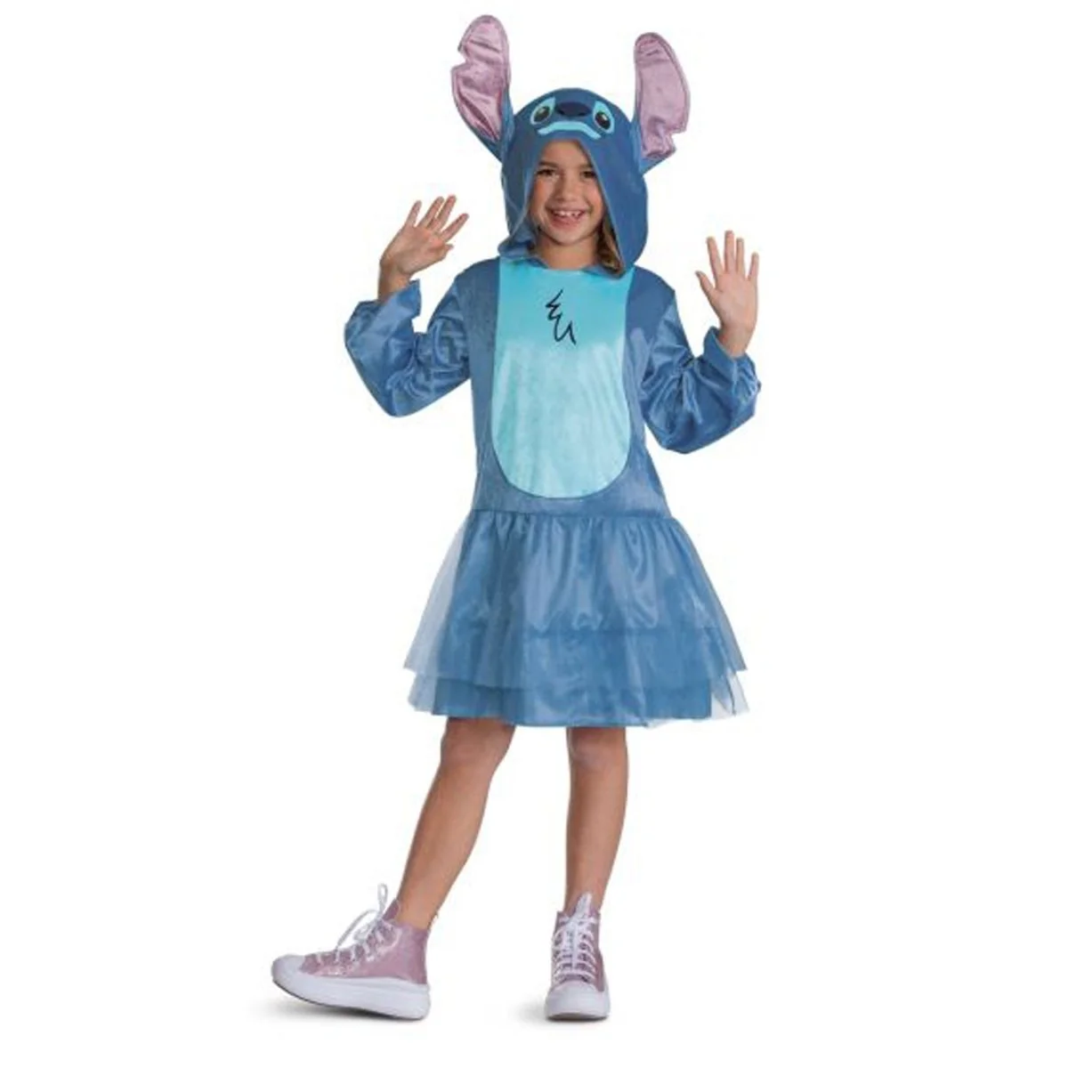 Stitch Classic Dress Costume for Kids, Disney, Hooded Dress