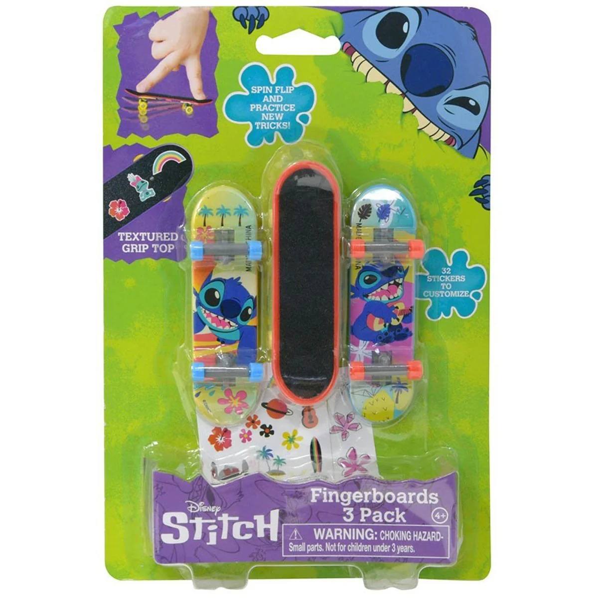 Stitch Fingerboards, Disney, 3 Count