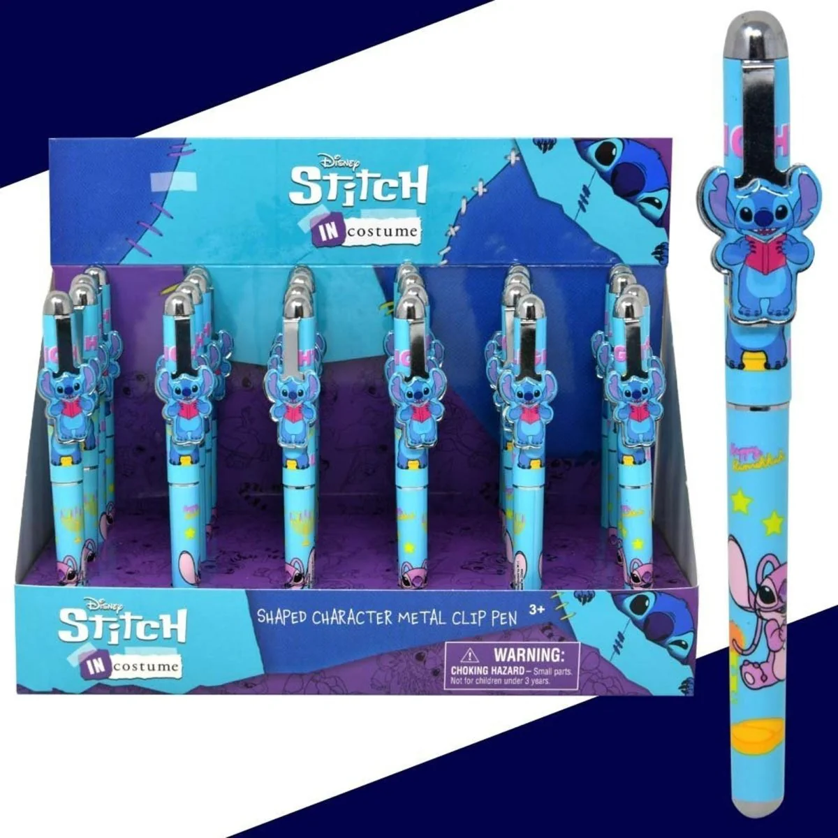 Stitch Shaped Character Metal Clip Pen, Disney, 1 Count