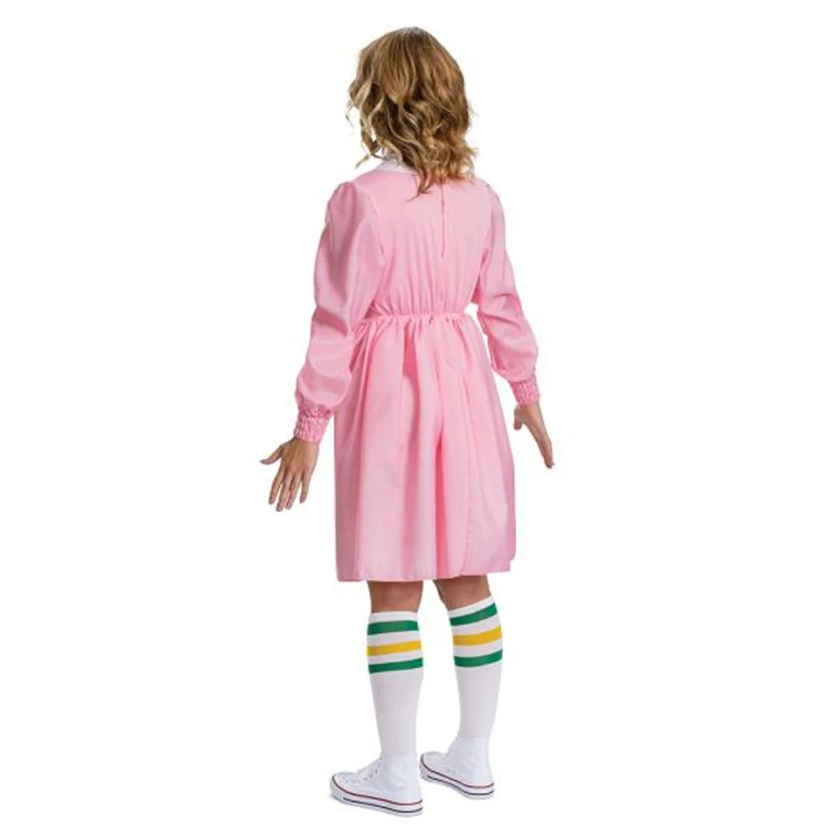 Stranger Things Eleven Deluxe Costume for Adults, Pink Dress with White Socks - Image 2