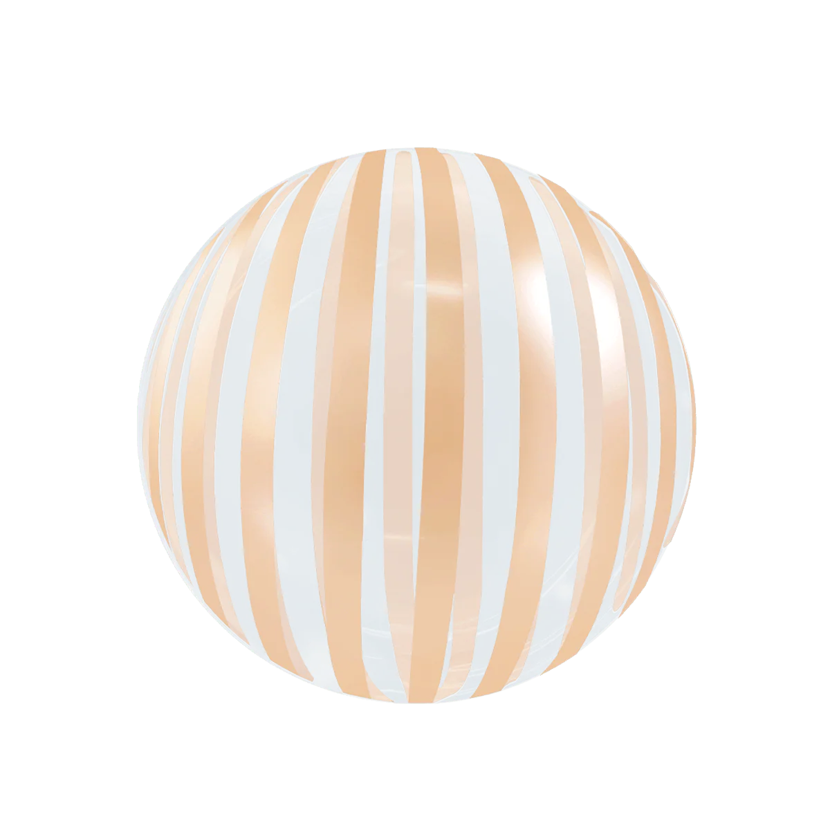 Stripe Bubble Balloon, Rose Gold, 18 Inches