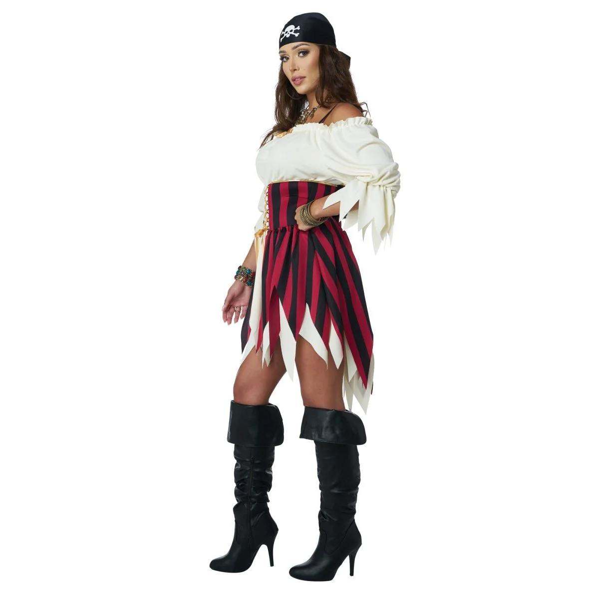 Sultry Sea Pirate Costume for Adults, Dress and Corset - Image 3