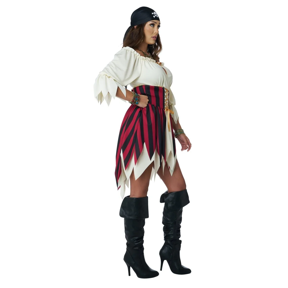 Sultry Sea Pirate Costume for Adults, Dress and Corset - Image 5