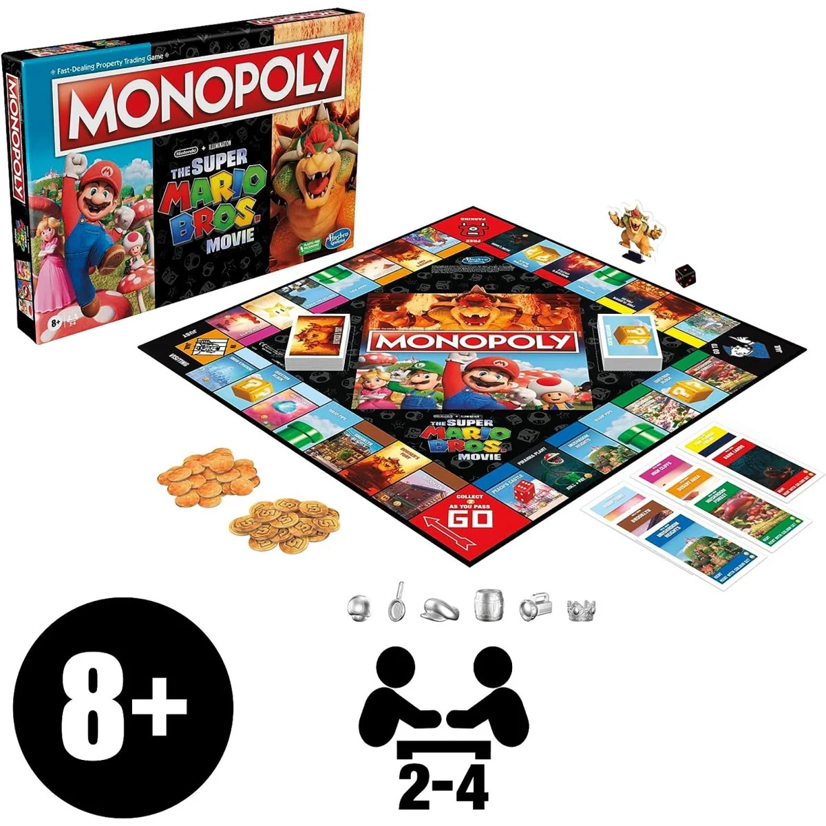 Super Mario Bros. The Movie Monopoly Board Game, Bilingual Version, 1 Count - Image 2
