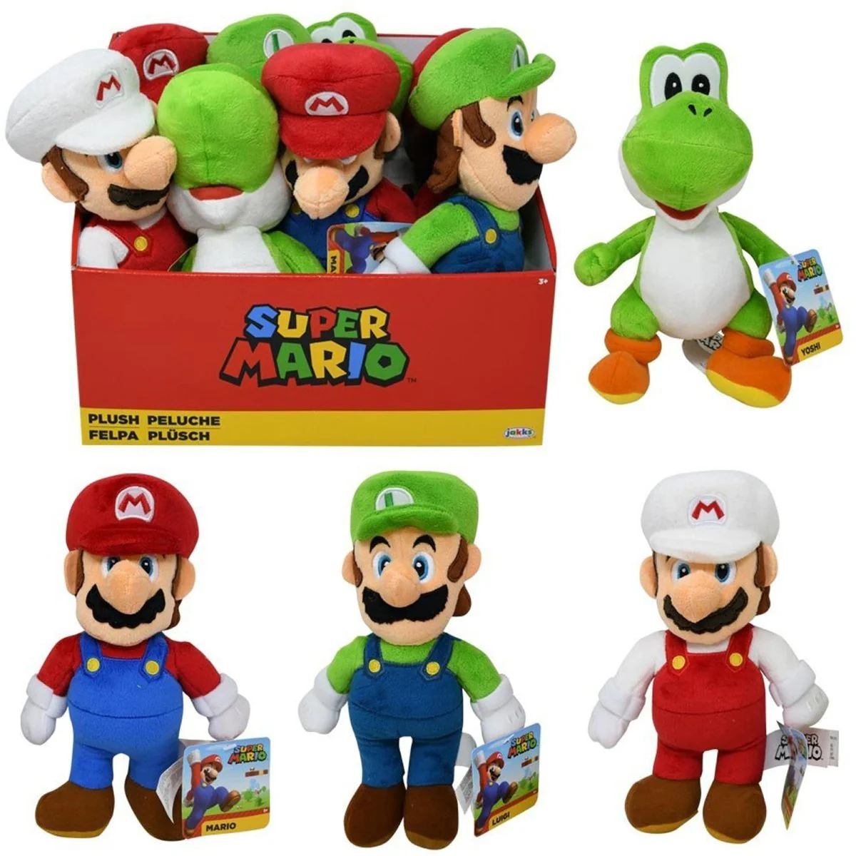 Super Mario Plush, 9 Inches, Assortment, 1 Count
