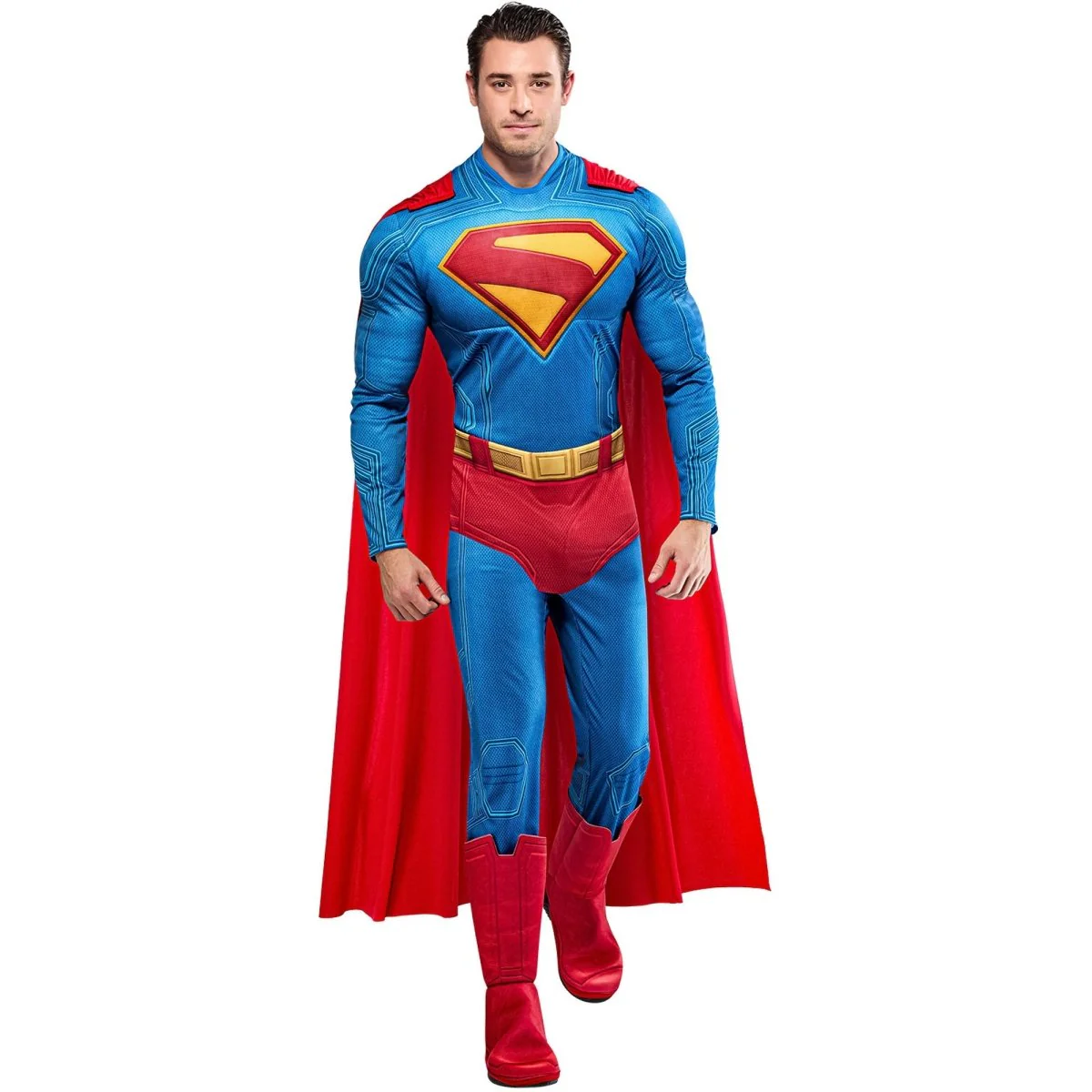Superman Costume for Adults, Jumpsuit and Cape, DC Comics