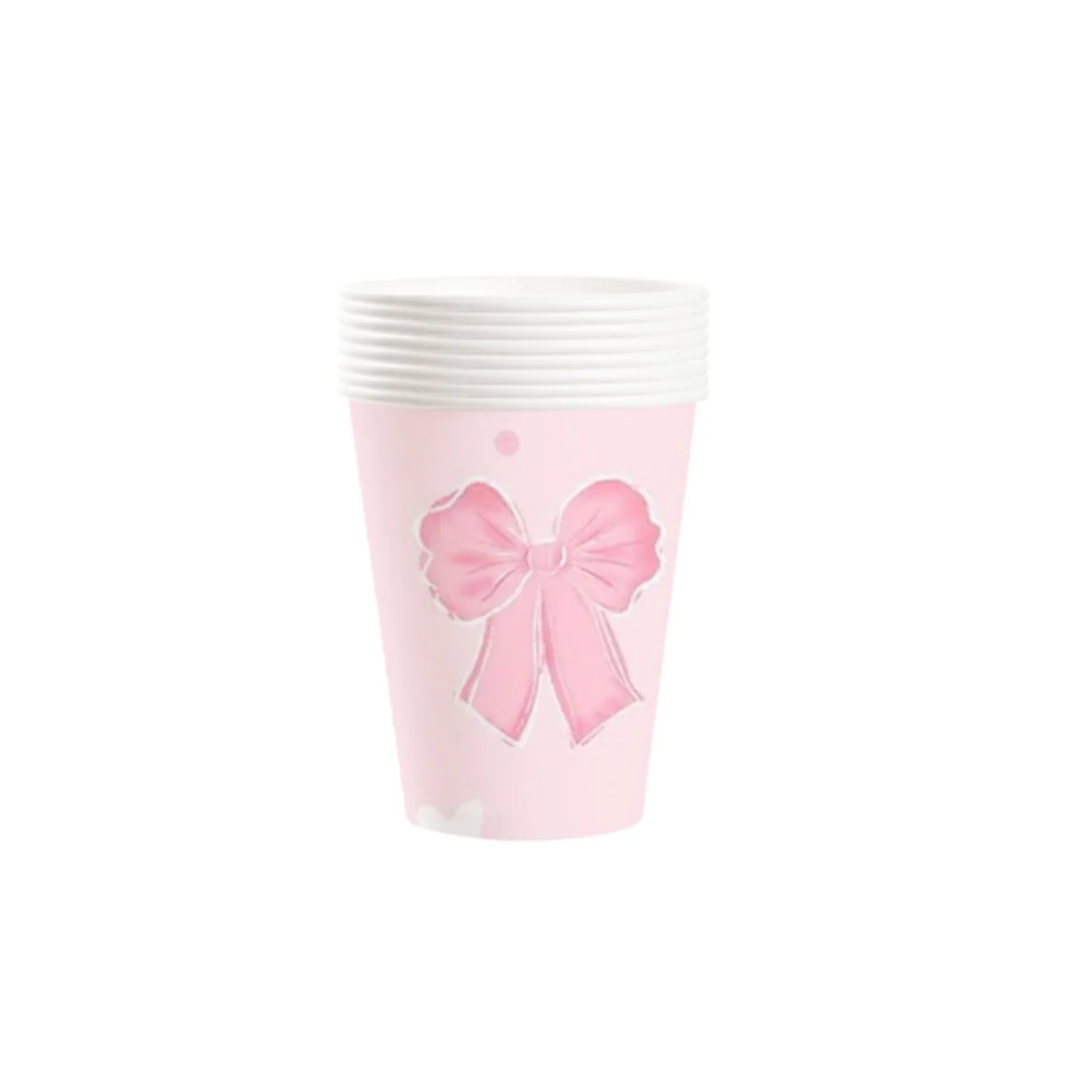 Sweet Bows Birthday Paper Cups, 9 Oz, 8 Count