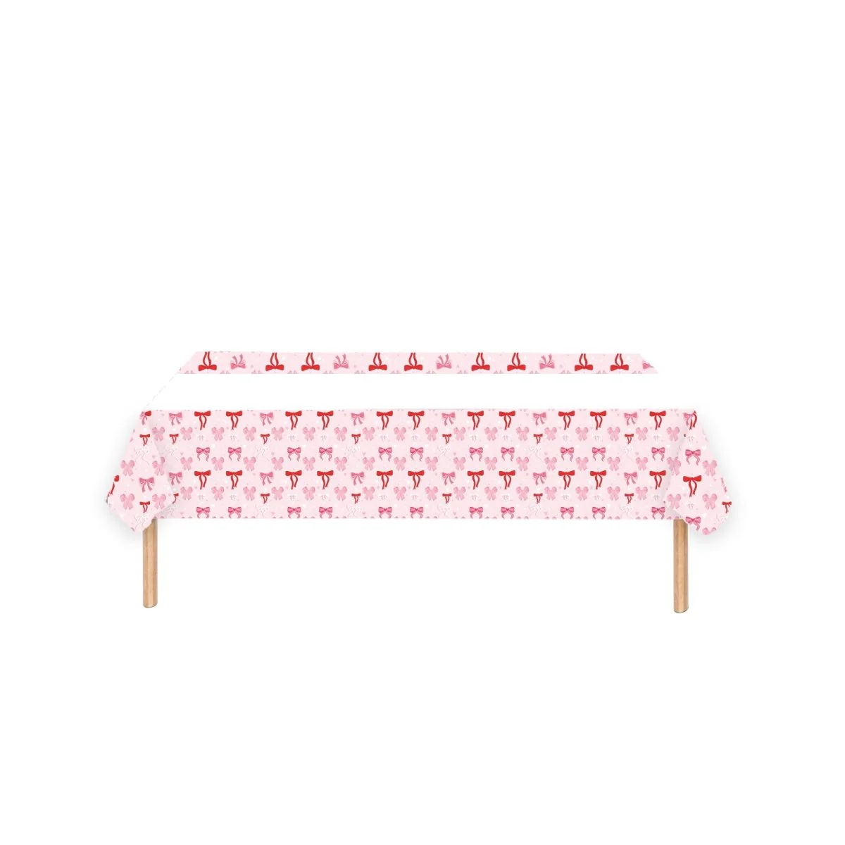 Sweet Bows Birthday Rectangular Paper Table Cover, 47 x 70 Inches, 1 Count