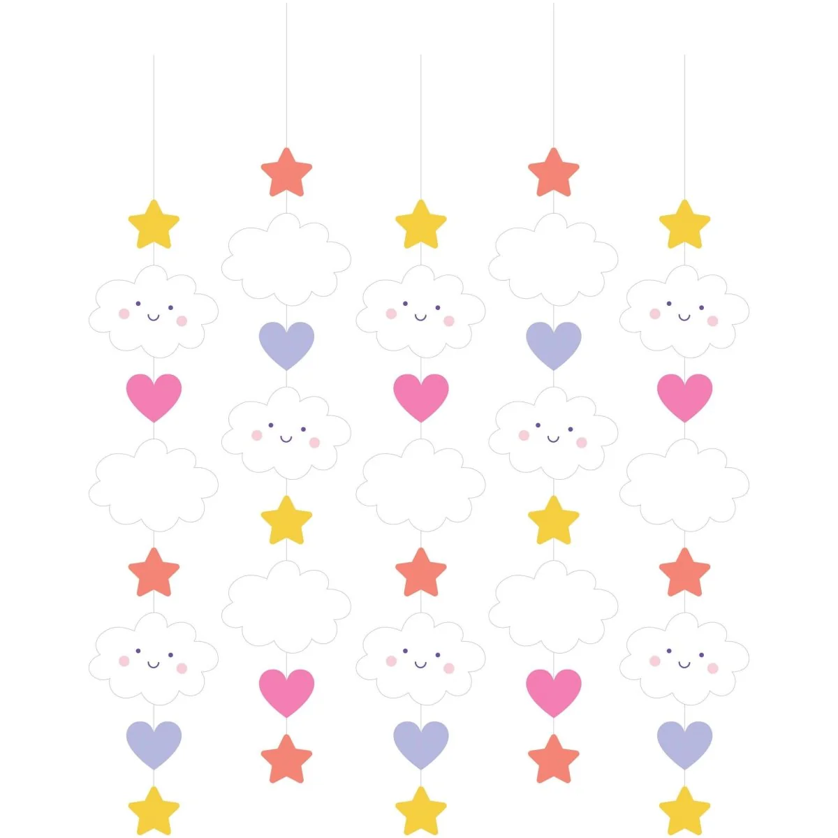 Sweet Dreams Birthday Hanging Cutouts, 5 Count
