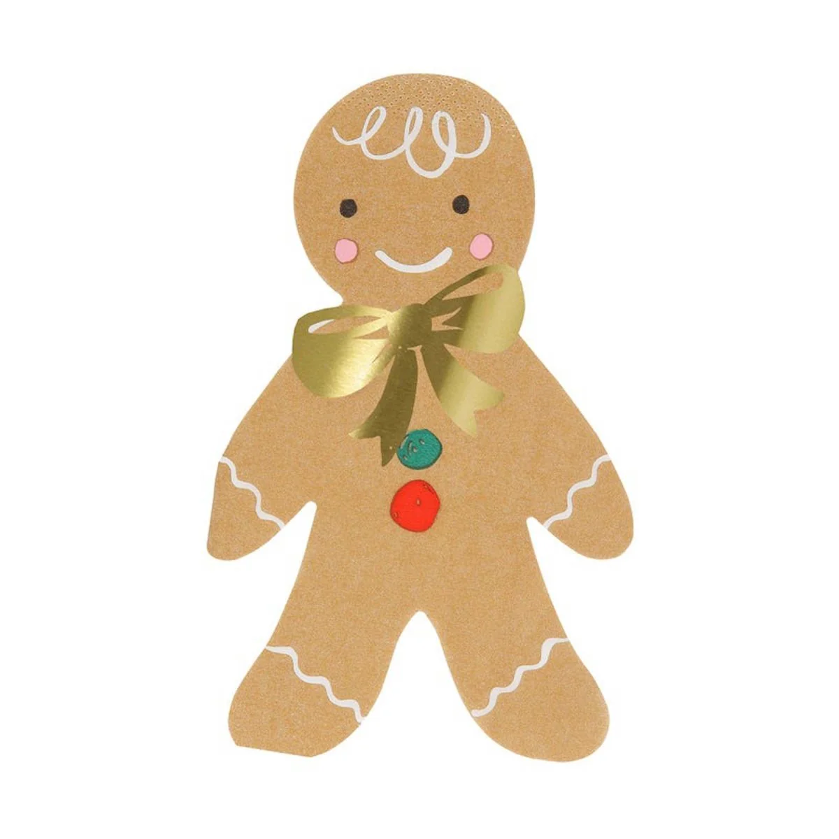Sweet Gingerbread Small Beverage Napkins, 5 Inches, 16 Count - Image 2