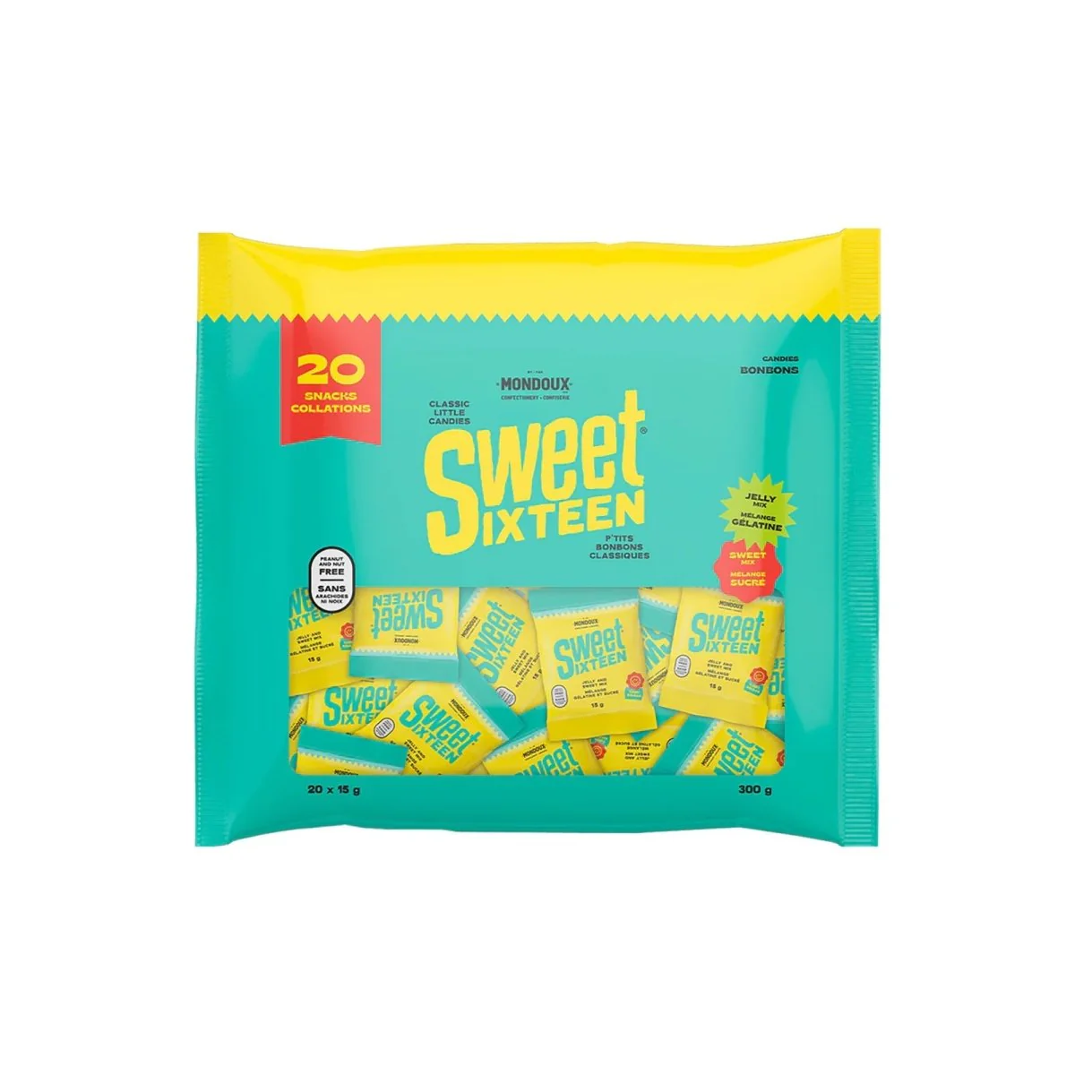 Sweet Sixteen Candies Snack Size, 300 g, 20 Count