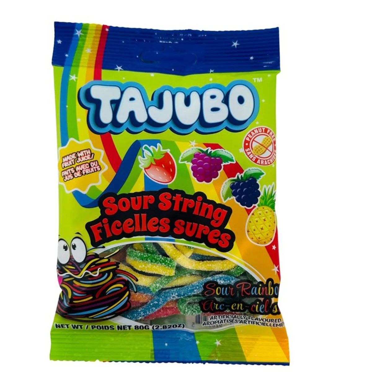 Tajubo Sour Strings, Rainbow, 1 Count