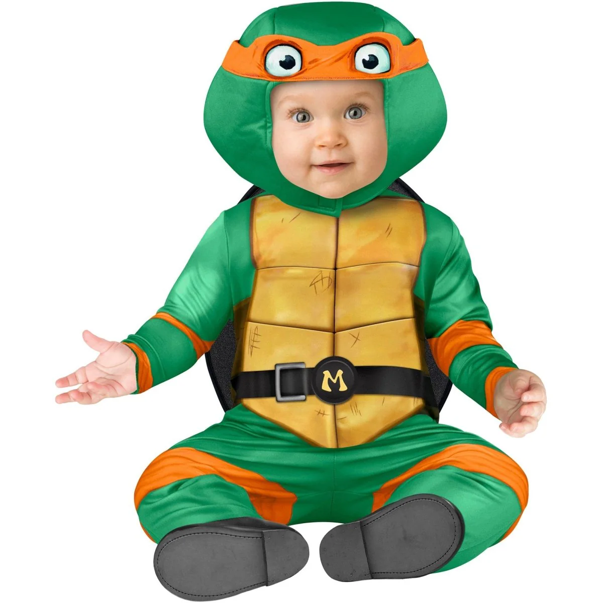 Teenage Mutant Ninja Turtles Mikey Costume for Babies, Jumpsuit, Shell and Hood