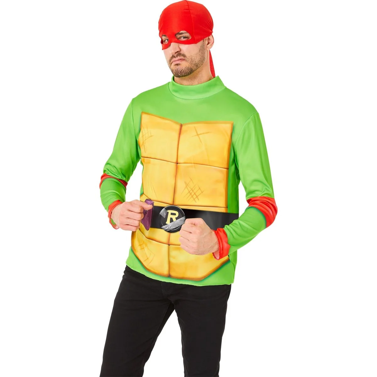 Teenage Mutant Ninja Turtles Raph Wear Kit for Adults, Shirt and Mask
