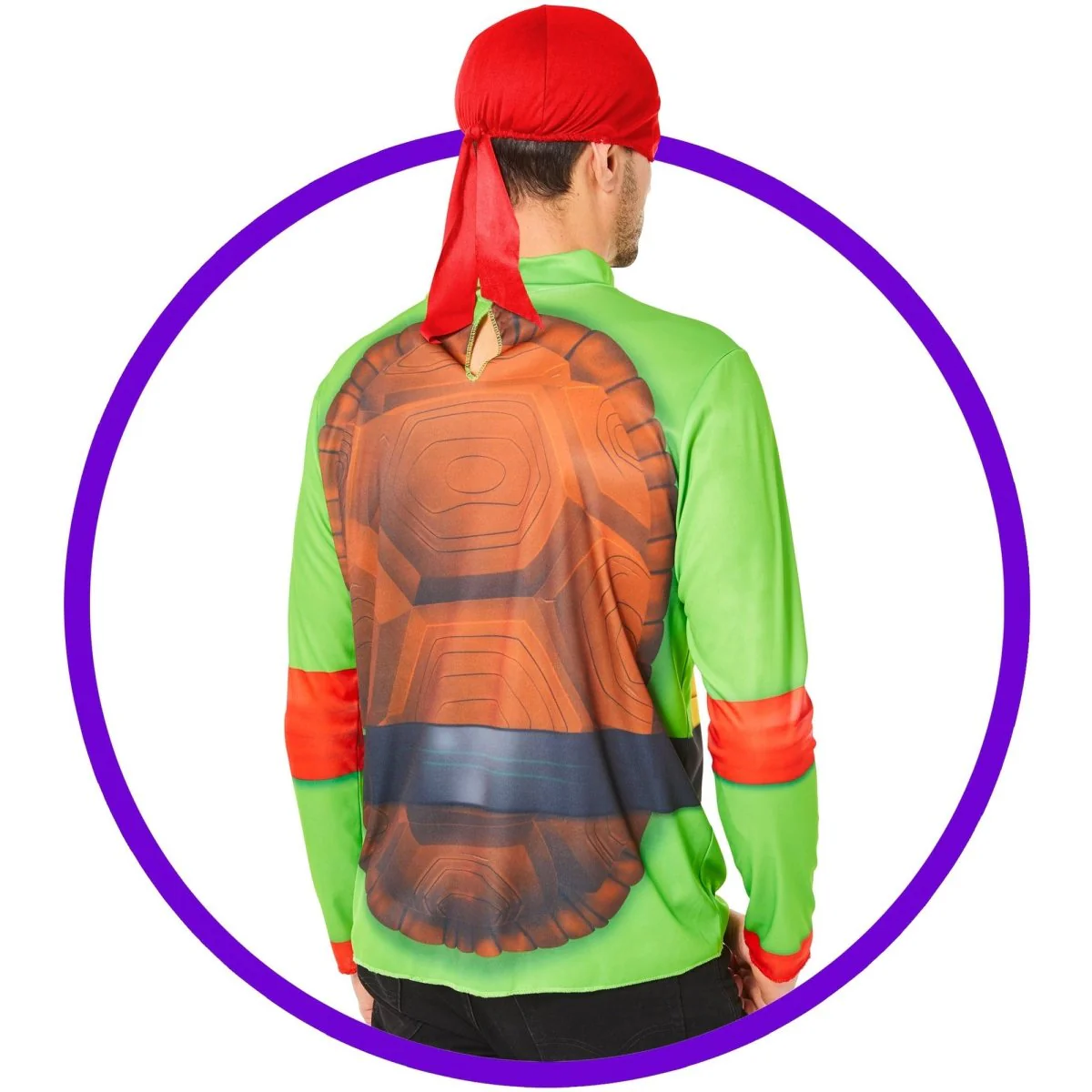 Teenage Mutant Ninja Turtles Raph Wear Kit for Adults, Shirt and Mask - Image 3