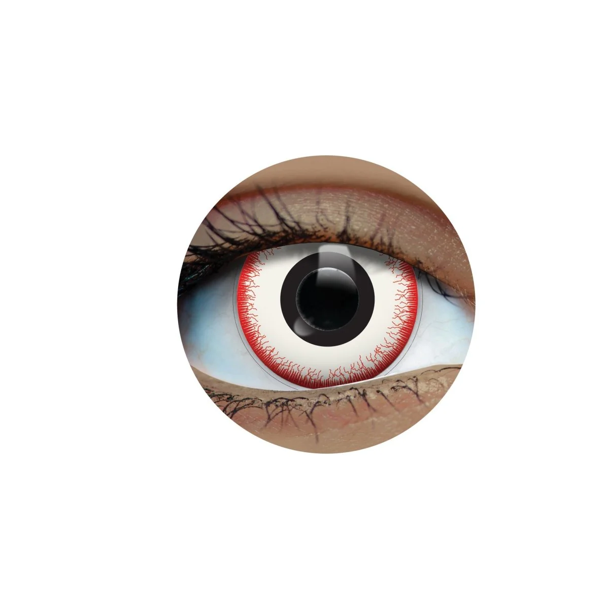 PRIMAL® Terrifier - White, Red and Black Coloured Contact Lenses, 3 Months Usage - Image 2