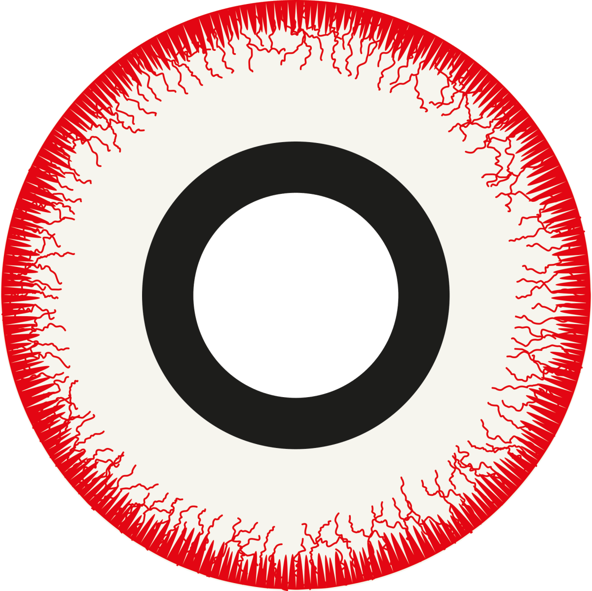 PRIMAL® Terrifier - White, Red and Black Coloured Contact Lenses, 3 Months Usage - Image 3