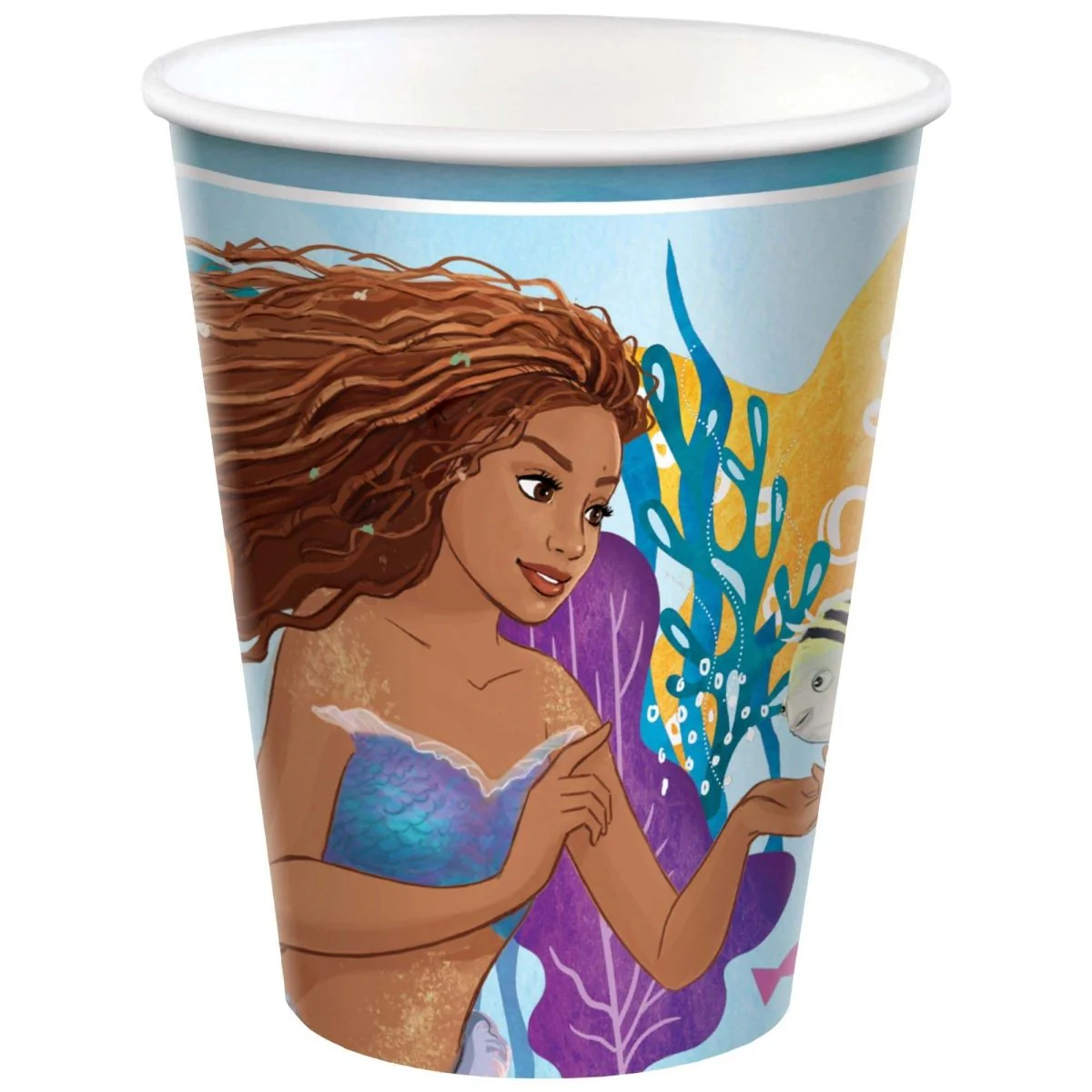 The Little Mermaid Birthday Party Paper Cups, 9 Oz, 8 Count